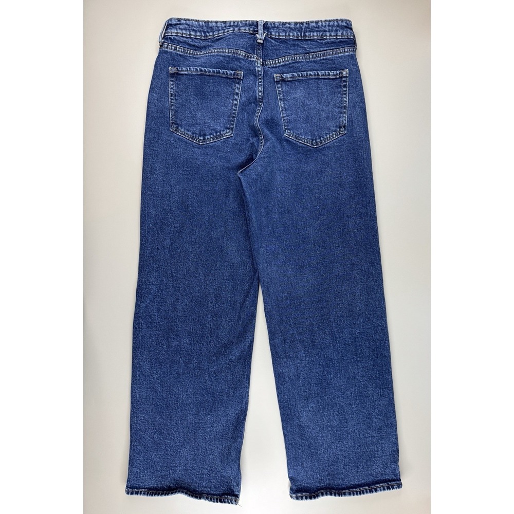 Old Navy Women's Extra High Rise Wide Leg Jeans 12 Dark Wash - Picture 10 of 11